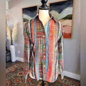Saks 5th Ave Young Dimensions Vintage Crosshatch Blouse